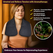 Kozi Décolleté Neck Wrap, Warm & Cold Herbal Neck Wrap for Muscle Pain